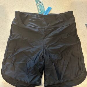 NWT YILISHA® Women's Black Swim Boy Shorts size Medium